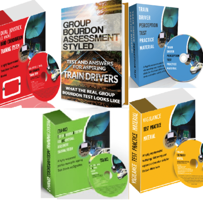 a bundle of train driver tests